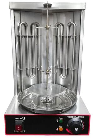 Döner-Vertikal-Multigrill 3KW Dönergrill Edelstahl Grill 0-300 Grad Kann zum Grillen von Lamm- und Hähnchenspießen