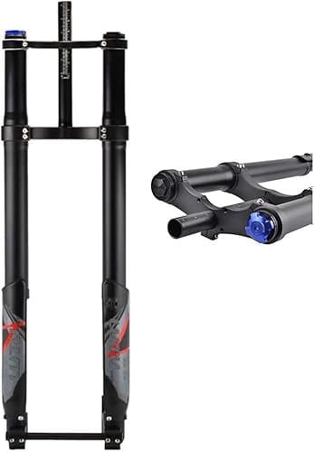 Fat Bike Air Suspension Inverted Fork 26/27.5/29Inch Straight Front Fork Travel 220mm