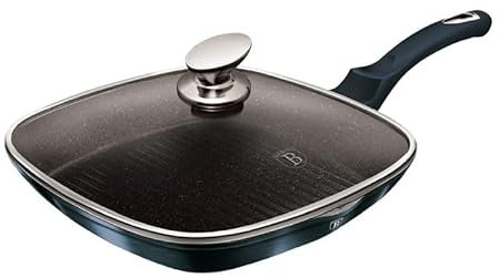 Berlinger Haus Padella con rivestimento in marmo, 28 cm, Metallic Line Aquamarine Edition | Elegante ed efficiente