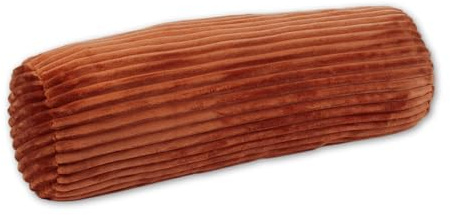 liebling Kissenrolle, Nackenrolle mit Cord-Optik, mit Reißverschluss, 100% Polyester - Mikrofaser, 70 x 22 cm, Farbe: Zimt