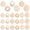 PH PandaHall 120pcs 6 Styles Brass Filigree Pendants Filigree Connectors Charms, Flat Round Gold Charms Bulk Metal Pendants Hollow Metal Charm for DIY Bracelet Earring Necklace Jewelry Making