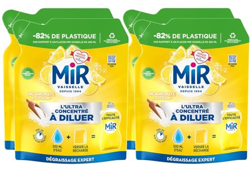 MIR L'Ultra Concentré à Diluer Bicarbonate & Citron - Lot de 4 x 150ml