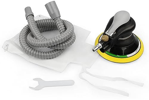 ACAGALA 6-Zoll-Luft-Exzenterschleifer Hochleistungs-Pneumatik-Handschleifer mit Schlauch und Tasche Polieren Schleifen Schleifen für Auto-Metall-Holz-Wachs-Metallarbeiten