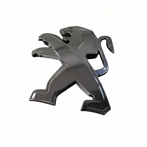 HBUNKT Auto Emblem für Peugeot 208, Kühlergrill Emblem Heckklappe Buchstaben Schriftzug Abzeichen mit Logo ABS Badge Aufkleber für Auto Vorne Hinten Sticker Zubehör,The Rear-Black