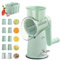 Ivyever Cheese Grater, Kitchen Artifact 5-in-1 Lebensmittelzerkleinerer, 5-in-1 Gourmet-Käsereibe, Käsereibe mit Kurbel, Käsereibe Handkurbel, Gemüsereibe Zerkleinerer Schredder Küchenhelfe (Grün)