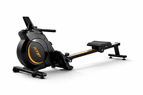 Fitby Heimtrainer Fahrrad, Leiser Magnet-Ergometer für Zuhause, 8 Widerstandsstufen, mit LCD-Display & Herzfrequenzsensoren, Klappbar & stabil, bis 100 kg, Indoor Fitnessbike, Schwarz