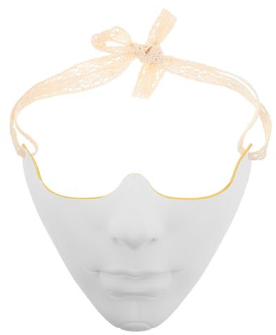 Beavorty Untere Gesichtsmaske Gruselmasken Für Erwachsene Halloween-maske Cosplay-maske Kostüm Maske Halbmaske Halloween Weiß Plastik