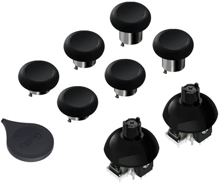 GuliKit Kit de repuesto de palanca magnética TMR de tensión ajustable de 720°, para controlador Xbox Series X y S/Elite Series 2, módulo de reparación de palo antideriva con 3 pares de tapas de