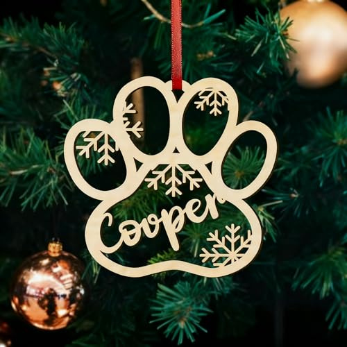 Personalised Christmas Bauble Custom Wooden Christmas Tree Decorations With Name Ornaments Personalised Xmas Decorations For Kids, Mom, Dad, Friends (Wooden Christmas Ornament)