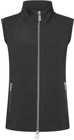 Imperial Riding IRH Cybil Kinder Bodywarmer Reitweste ärmellos mit Zwei-Wege-Reißverschluss Strassdetails Stickerei Reißverschlusstaschen Stehkragen leicht 4-Wege-Stretch