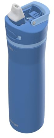 Contigo Ashland Chill Thermo-Trinkflasche | Flip-Strohhalm | 720 ml | Ausklappbarer Strohhalm, hält bis 24h kalt, geschlossen auslaufsicher, Schutzabdeckung für Mundstück, Karabiner-Tragegriff