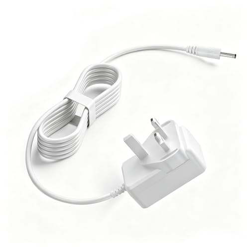 12V Charger Compatible with Virgin Media Hub 3 | White, AC Adapter, UK Plug, 5.5mm x 2.1mm, Centre Positive