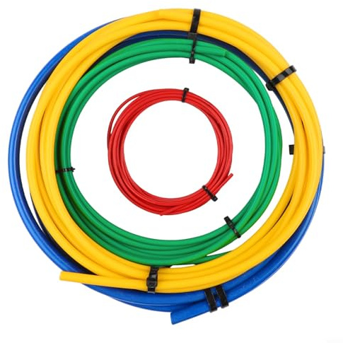 Professionelles Kupferrohr-Biegefeder-Set mit 4 m langen Streifen in Rot, Grün, Gelb, Blau, für 1/4 3/8 1/2 5/8 Zoll Rohre, PE-Kunststoff-Werkzeug für Hvac- und Kältetechnik-Wartung