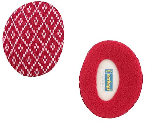 Earbags Ohrenwärmer Fashion, Jacquard weinrot, M