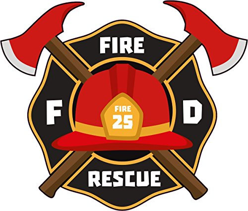 NetSpares 1 x Aufkleber Fire Rescue FD Department Feuer Feuerwehr Sticker Tuning Fun Gag