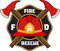 NetSpares 1 x Aufkleber Fire Rescue FD Department Feuer Feuerwehr Sticker Tuning Fun Gag