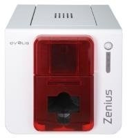 Evolis Zenius Classic line Plastikkartendrucker Farbe Thermosublimation/thermische Übertragung CR-80 Card 85.6 x 54 mm bis zu 500 Karten/Stunde einfarbig/ 150 Kapazität: 50 Karten USB Rot