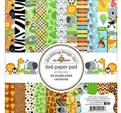 Doodlebug DOO5691 at The Zoo Paper Pad 6x6 AZ Paper Pad 6x6