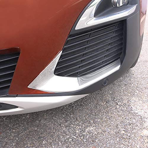 HIGH FLYING per 3008/5008 GT 2017 2018 2019 Griglia Anteriore del radiatore cromata, 2 Pezzi ABS plastica