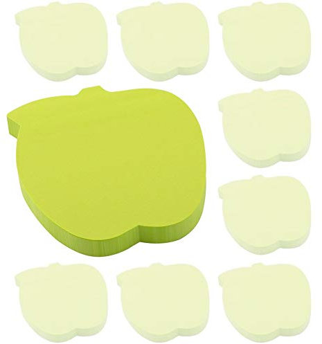 D.RECT 110509 Notizzettel klebend Sticky Notes selbstklebend Haftnotizen 75x75mm 100 Blatt Apfel 12 Stück
