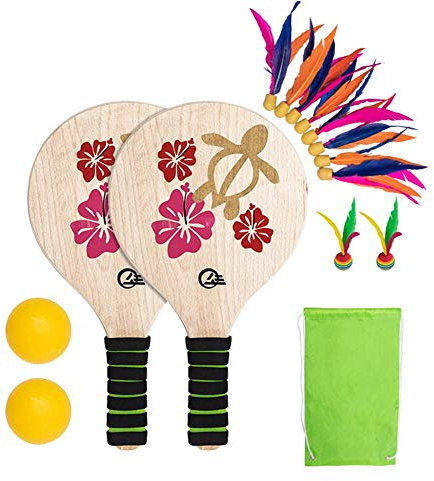 cuffslee Plage Balles Piscine A Balles Ensemble Raquette Badminton Beach Paddle À L'intérieur Et À L'exterieur Filet Volley Piscine