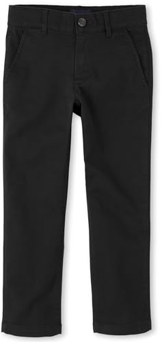 The Children's Place Boys Stretch Skinny Chino Pants,Black Single,12S