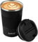 SUNTQ Reusable Coffee Cups Travel - Coffee Travel Mug with Leakproof Lid - Thermal Mug Insulated Cup - Stainless Steel Coffee Travel Cup - for Hot and Cold Drinks (Black with Grip, 13oz/380ml)