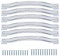 TsunNee 6PCS Shiny Crystal Cabinet Handles, Rhinestone Drawer Pull Handles, Modern Cupboard Bow Pulls, Furniture Door Pull Handles, 160mm 6.3 Inches Hole Distance