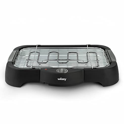 Wëasy Barbecue Elettrico GBE40,Grill da Tavolo,Multifunzione,Termostato Regolabile,Carne,Verdure,Pesce,Facile Pulizia,Compatibile con Lavastoviglie