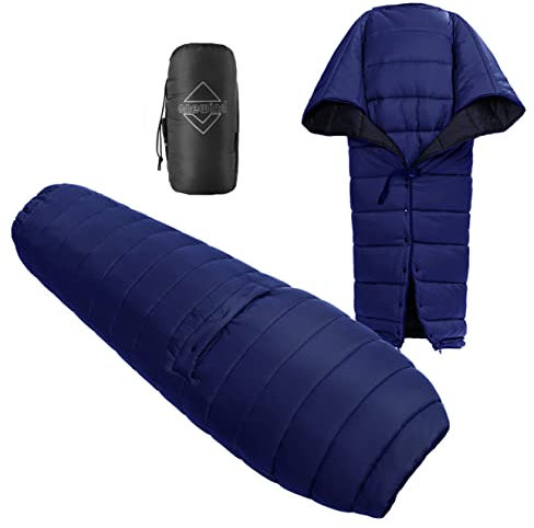 onewind Große Topquilt Hängematte Top Quilt Schlafsack Alternative 10 ℃, Tragbare Decke für Camping, Rucksackreisen, Blau