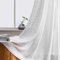 Carvapet CUBE-R-WT-140245 Weiß Vorhänge Transparent Gardinen in Leinen Optik für Wohnzimmer Schlafzimmer, 2er Set 245x140cm