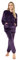 CityComfort Set Pigiama Donna Invernale in Pile, Pigiami con Cappuccio, 2 Pz Abbigliamento da Casa, Regalo Donna Adolescenti (Viola,XL)