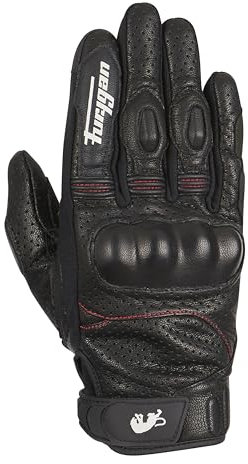 Furygan TD21 Lady Vented Gants Moto Cuir ventilé Femme - Protection et Confort, Résistance à l'abrasion, Ecran Tactile, Respirabilité Maximale, Noir