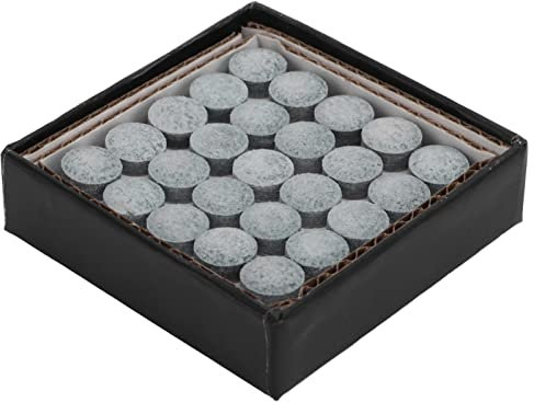 SPYMINNPOO 50 Stück Billard Queue Spitzen, Billard Zubehör Pool Queue Spitze/Snooker Queue Spitze Ersatzspitzen mit Aufbewahrungsbox(9.5mm) Sportinggoods Billardzubehör Sportinggoods Billardzubehör