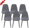 Jaotto Stuhlhussen 6er Set Strech, Esszimmerstühle Bezug Universal Waschbar Abnehmbare,Elegante Stuhlbezug Stuhlabdeckung Antirutsch, Küchenstühle für Büro Esszimmer Wohnzimmer,Diagonale Grau