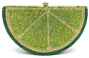Tngan Women Cute Fruit Evening Clutch Sparkling Rhinestones Purse Crystal Banquet Prom Shoulder Bag