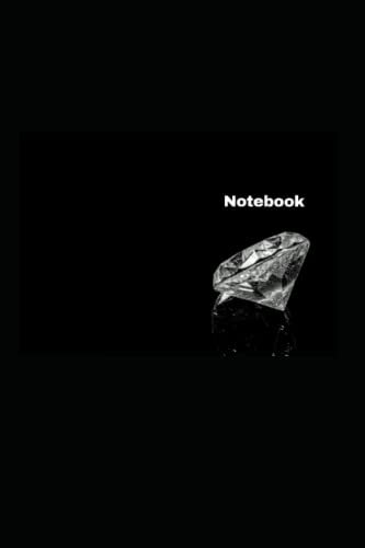 Notebook ( Black Pages ):60 Pages 14.5 x 10.25 Lined Blank Black Paper Notebook and paint, is Perfekt for White ink and Gel pens. Cover diamand Creativity: netbook black paperback