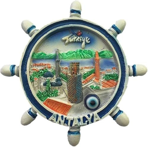 Kühlschrankmagnete, Antalya Türkei 3D-Kühlschrankmagnet, Souvenir, Geschenk, Heim- und Küchendekoration, magnetischer Aufkleber, Antalya, Türkei, Kühlschrankmagnet-Sammlung