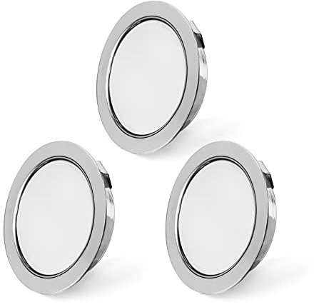 KYOTECH LED Einbaustrahler 230V G4 LED 3.5W 4000K Neutralweiß 260LM Möbel Einbaustrahler IP44 LED Möbeleinbauleuchte-unterbauleuchte küche led Bohrloch 55-58mm und 20mm Flache,3er Set