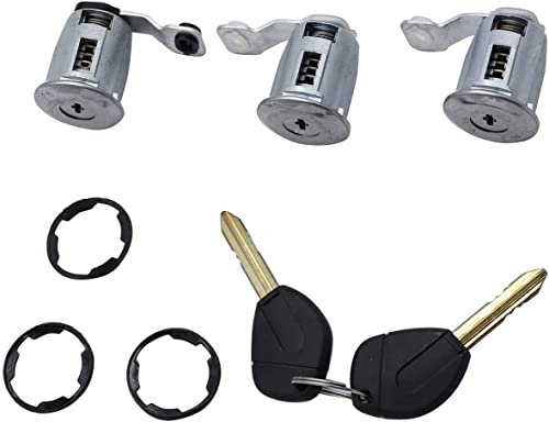 SHLPDFM 3x Türschloss Schließzylinder Türschlosszylinder und 2 xSchlüssel für Citroen Berlingo Xsara Peugeot Partner 96-08 252522 9170.G3 9170.CW
