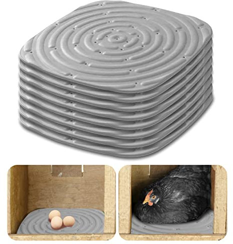 8 Stück Legenest für Hühner, Legenester für Hühner, Hühner Nistunterlagen Nistkasten Unterlagen, Hühnernest/Geflügelnest, Wiederverwendbare Nistpads, Legehennen Nistkasten Pads (Grau)
