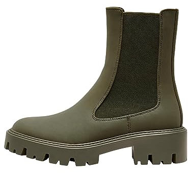 ONLY Onlbetty-6-Stivale in Poliuretano Monocromatico Noos, Stivali Donna, Verde Foresta, 38 EU