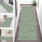 Teppich Läufer Flur Küche rutschfest waschbar Küchenläufer Lang Korridor Tepiche 80X350CM Grün Schwarz Teppichläufer Matte Meterware Kücheteppich Schlafzimmer Wohnzimmer Flurmatten Breit 40-120cm