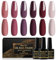 Shining She Gel Nail Polish, 6 Colours Rose Purple Brown Taupe Burgundy Gel Polish Set Soak-Off UV/LED Nail Polish Gel Manicure for Nail Art Salon DIY Home, 8ML