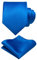 JEMYGINS Herren Krawatte mit Matte Oberfläche inklusive Einstecktuch Set in verschiedenen Farben Blau