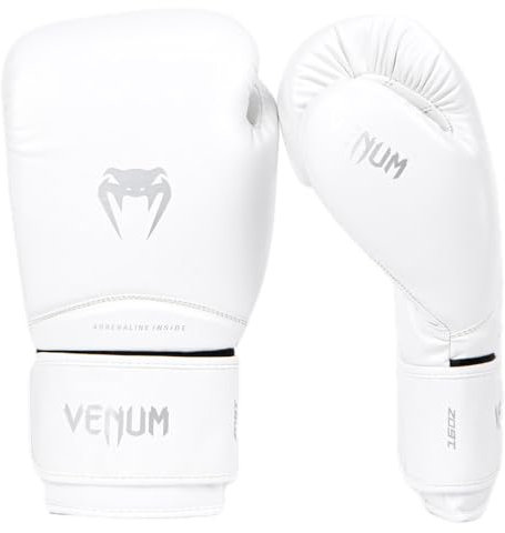 Venum, Contender 1.5 Boxing Gloves, Unisex Adult, 14 Oz, White/Silver