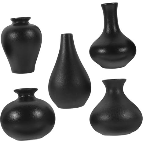 TOPBATHY 5stücke Keramik Mini Blumenvase Kompakt Blumen Vase Kreativ Desktop Mini Keramik Blumenbehälter