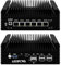AIOPCWA N100 Firewall Mini PC Quad Core, 6 x 2.5 GBE i226V LAN Fanless Router Computer, DDR5 32 GB RAM 2 TB NVMe SSD, Micro Firewall Appliance, Support Windows OPNsense, TF Card Slot