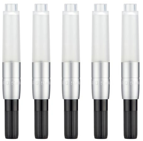 HONG DIAN Fountain Pen Ink Converter Set of 5 Packs, Bpre Diameter 3.4mm, Short Style Compatible with Mini Pocket Fountain Pen M1 M2