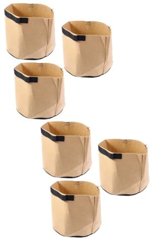 BESPORTBLE 6 STK Vlies-Pflanzenbehälter Gallon pflanzenaufzucht Belüftungstopf Gartenzubehör Kindergartentasche Pflanzenwachstumsbeutel Ernährung Tasche zum Pflanzen von Bäumen Beauty-Tasche